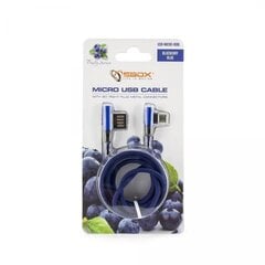 Sbox USB to Micro USB 90 Male to Male 1.5m, Blue cena un informācija | Savienotājkabeļi | 220.lv