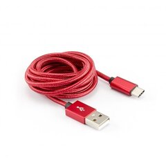 SBOX USB to Type C Cable - Red, 1.5m cena un informācija | Savienotājkabeļi | 220.lv