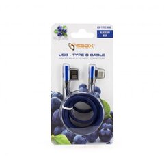 Sbox USB->Type-C 90 m/m 1.5m USB-TYPEC-90BL blue цена и информация | Кабели для телефонов | 220.lv