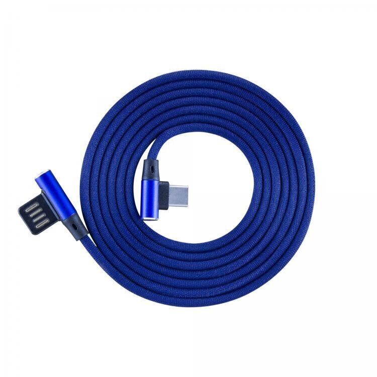 Sbox USB->Type-C 90 m/m 1.5m USB-TYPEC-90BL blue cena un informācija | Savienotājkabeļi | 220.lv