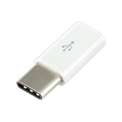 Sbox Micro USB 2.0 F. -&gt; TYPE C M. белый AD.USB-C W цена и информация | Адаптеры и USB разветвители | 220.lv