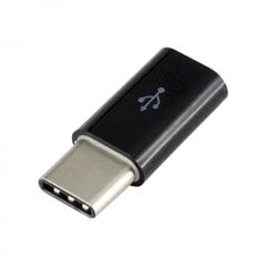 Sbox Micro USB 2.0 F. -&gt; TYPE C M. черный AD.USB-C B цена и информация | Адаптеры и USB разветвители | 220.lv