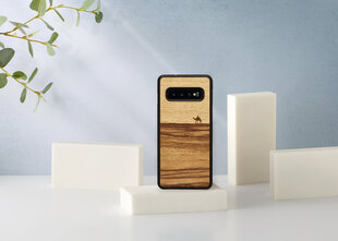 MAN&WOOD SmartPhone case Galaxy S10 terra black cena un informācija | Telefonu vāciņi, maciņi | 220.lv