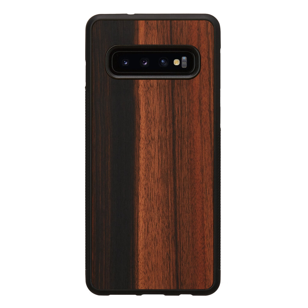 MAN&WOOD SmartPhone case Galaxy S10 ebony black cena un informācija | Telefonu vāciņi, maciņi | 220.lv