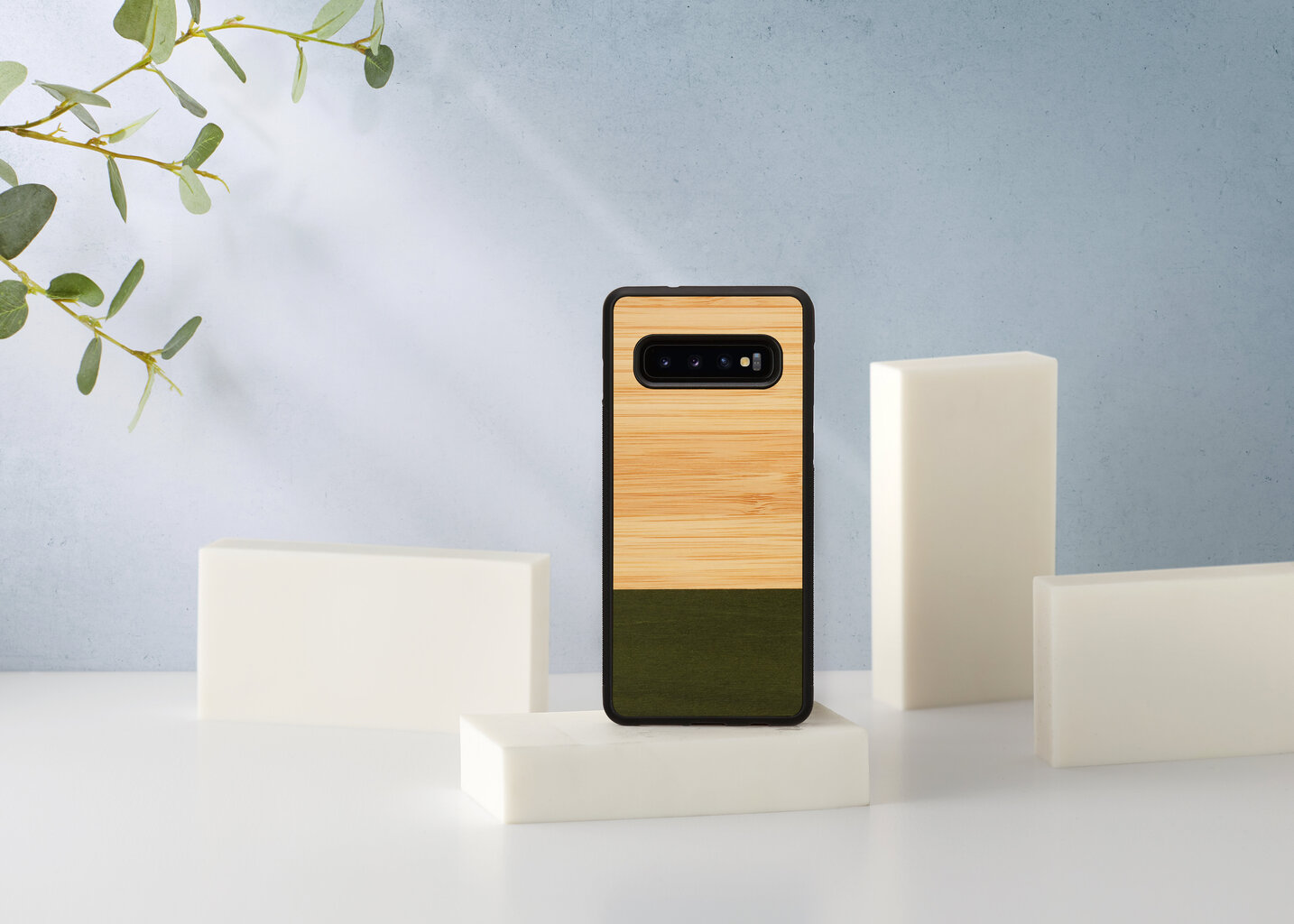 MAN&WOOD SmartPhone case Galaxy S10 bamboo forest black цена и информация | Telefonu vāciņi, maciņi | 220.lv