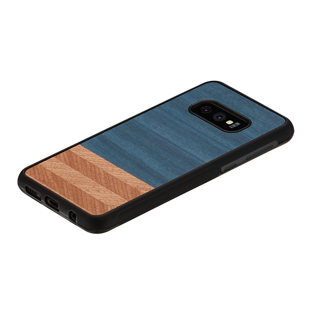 MAN&WOOD SmartPhone case Galaxy S10e denim black cena un informācija | Telefonu vāciņi, maciņi | 220.lv