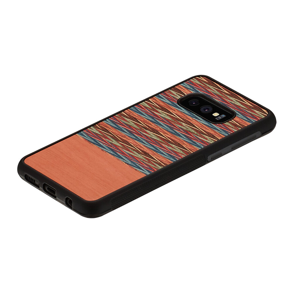 MAN&WOOD SmartPhone case Galaxy S10e browny check black цена и информация | Telefonu vāciņi, maciņi | 220.lv