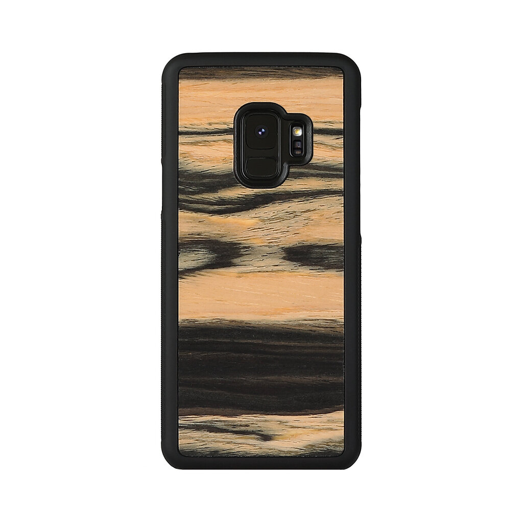 MAN&WOOD SmartPhone case Galaxy S9 white ebony black цена и информация | Telefonu vāciņi, maciņi | 220.lv