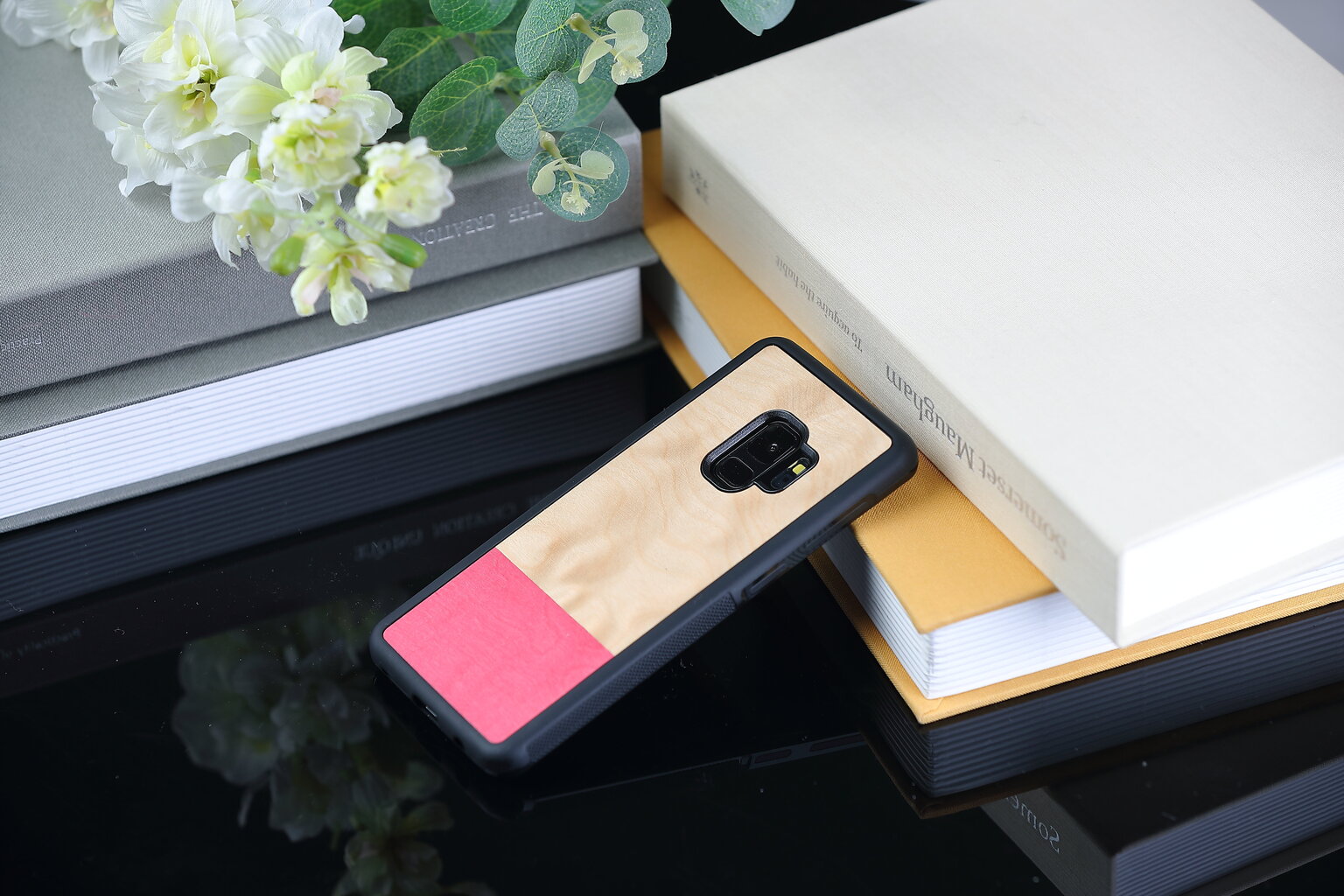 MAN&WOOD SmartPhone case Galaxy S9 miss match black cena un informācija | Telefonu vāciņi, maciņi | 220.lv