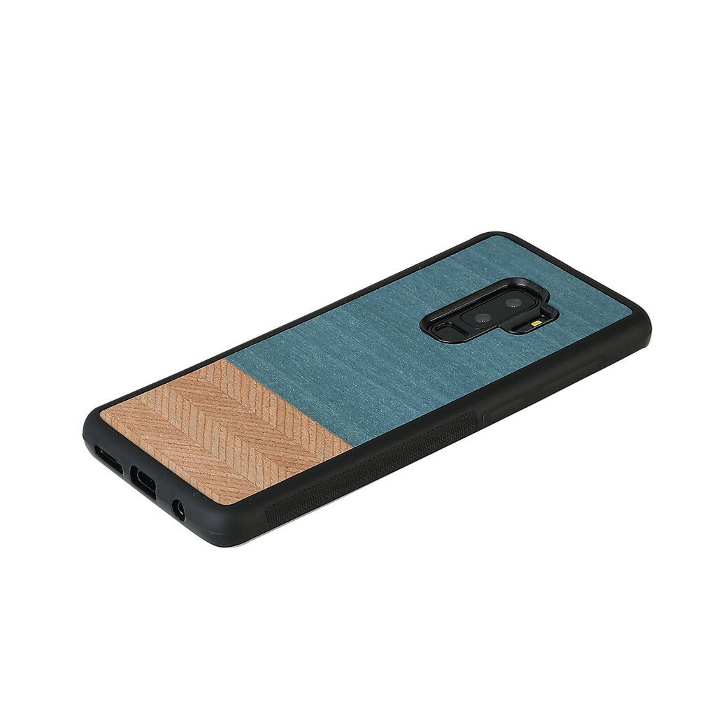 MAN&WOOD SmartPhone case Galaxy S9 Plus denim black cena un informācija | Telefonu vāciņi, maciņi | 220.lv