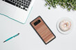 MAN&WOOD SmartPhone case Galaxy Note 8 cappuccino black cena un informācija | Telefonu vāciņi, maciņi | 220.lv