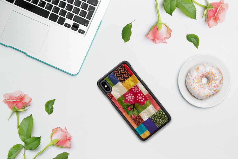 iKins SmartPhone case iPhone XS Max cherry blossom black atsauksme