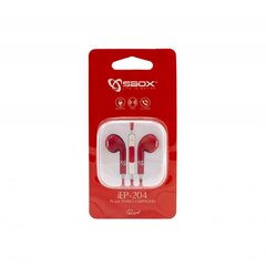 Sbox iN ear Stereo Earphones iEP-204R red cena un informācija | Austiņas | 220.lv