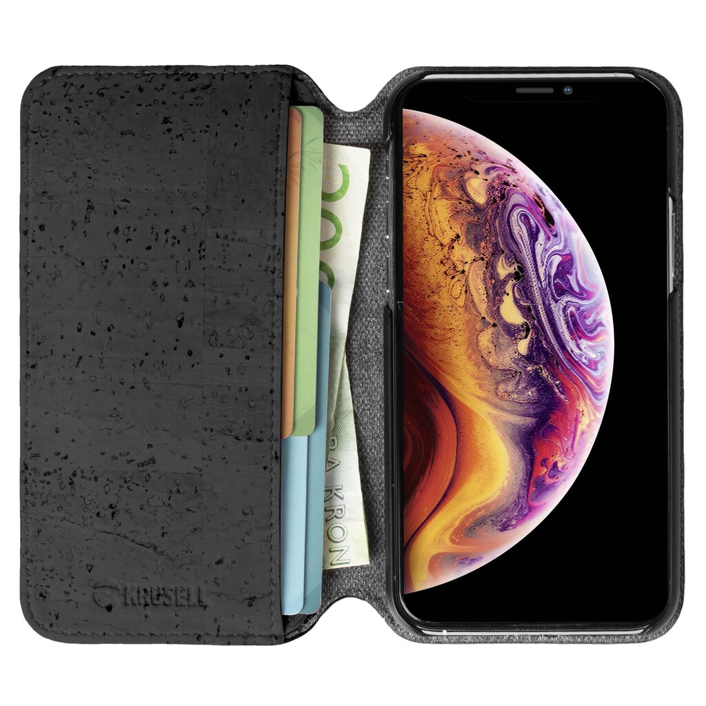 Krusell Birka PhoneWallet Apple iPhone 11 black cena un informācija | Telefonu vāciņi, maciņi | 220.lv