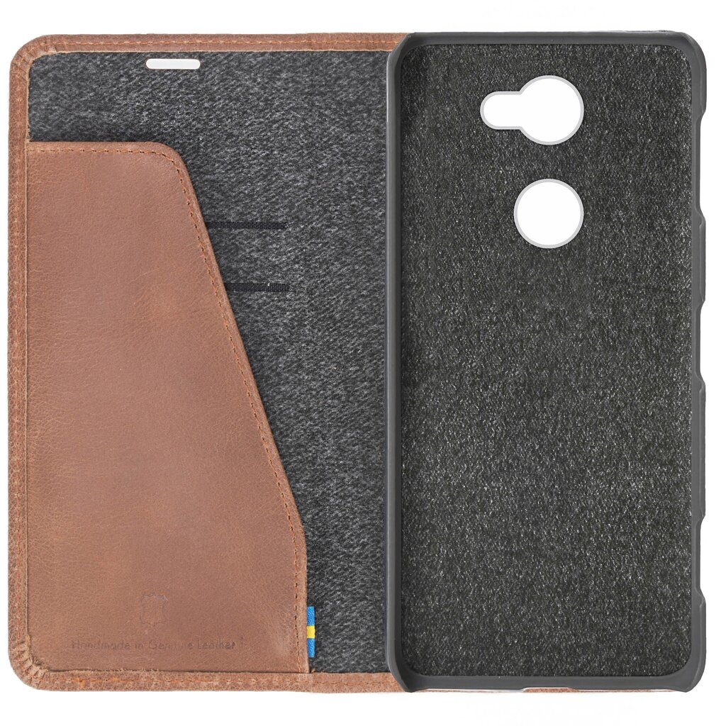 Krusell Sunne 2 Card Foliowallet Sony Xperia XA2 vintage konjaks cena un informācija | Telefonu vāciņi, maciņi | 220.lv