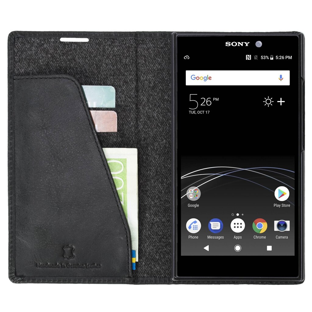 Krusell Sunne 2 Card Foliowallet Sony Xperia L2 vintage melns cena un informācija | Telefonu vāciņi, maciņi | 220.lv