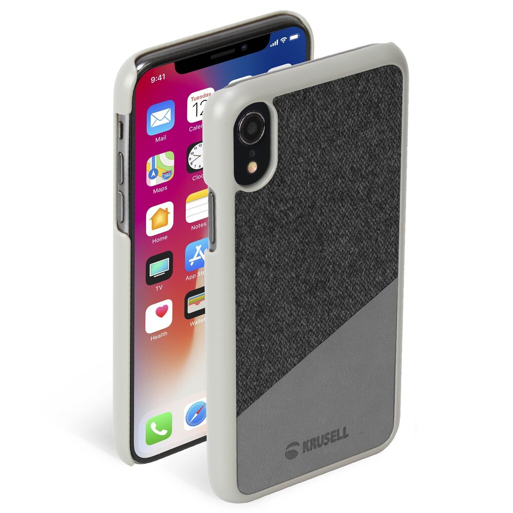 Krusell Tanum Cover Apple iPhone XR - Grey cena un informācija | Telefonu vāciņi, maciņi | 220.lv