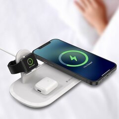 Bezvadu lādētājs Devia 3in1 Smart Phone, Apple Watch, Airpods balts cena un informācija | Lādētāji un adapteri | 220.lv