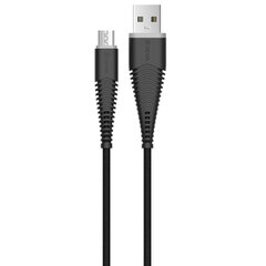 USB kabelis Devia Fish 1 microUSB 1.5m melns cena un informācija | Savienotājkabeļi | 220.lv