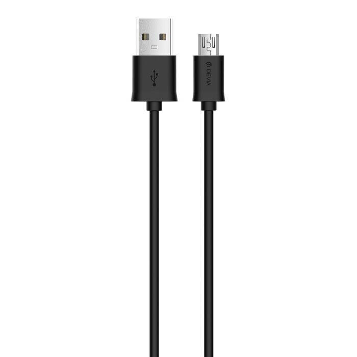 USB kabelis Devia Pheez 3 Pack microUSB 0.25m,1.0m,2.0m melns cena un informācija | Savienotājkabeļi | 220.lv