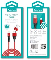 Devia Storm USB - USB-C - Lightning cena un informācija | Savienotājkabeļi | 220.lv