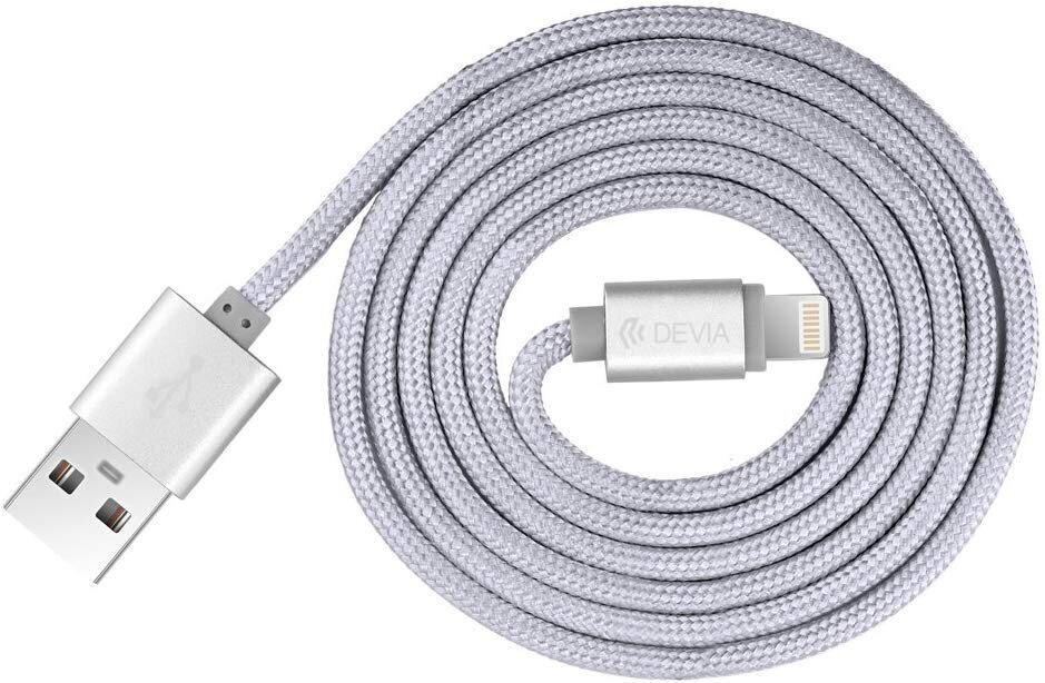 Devia Fashion Series Cable for Lightning (MFi, 2.4A 1.2M) - Silver cena un informācija | Savienotājkabeļi | 220.lv