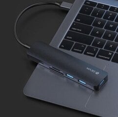 Aдаптер Leopard Type-C к USB3.0 * 3 + PD + кардридер 5 в 1 HUB цвет серый цена и информация | Адаптеры и USB разветвители | 220.lv