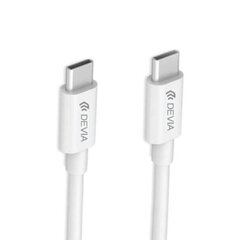 USB cable Devia Smart c Type-C на Type-C 20V 3A 60W, белый цена и информация | Кабели для телефонов | 220.lv