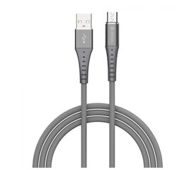 Devia Braid Series Cable (2.1A Android) 1M - Silver cena un informācija | Savienotājkabeļi | 220.lv