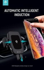 Devia Navigation car holder with wireless charging black 10 Вт цена и информация | Держатели для телефонов | 220.lv