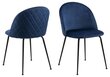 2-u krēslu komplekts Louise, zils cena un informācija | Virtuves un ēdamistabas krēsli | 220.lv