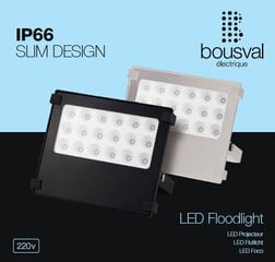 Bousval Électrique™ LED "Slim" sērijas prožektors 20W, 105 lm/w, 4500K, Melns cena un informācija | Āra apgaismojums | 220.lv