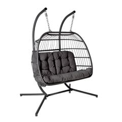 Стоящее подвесное кресло Yoyo Double, серое цена и информация | Садовые стулья, кресла, пуфы | 220.lv