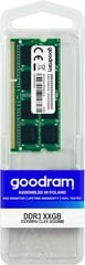 GoodRam DDR3 SODIMM 8GB 1600MHz CL11 (GR1600S364L11/8G) cena un informācija | Operatīvā atmiņa (RAM) | 220.lv