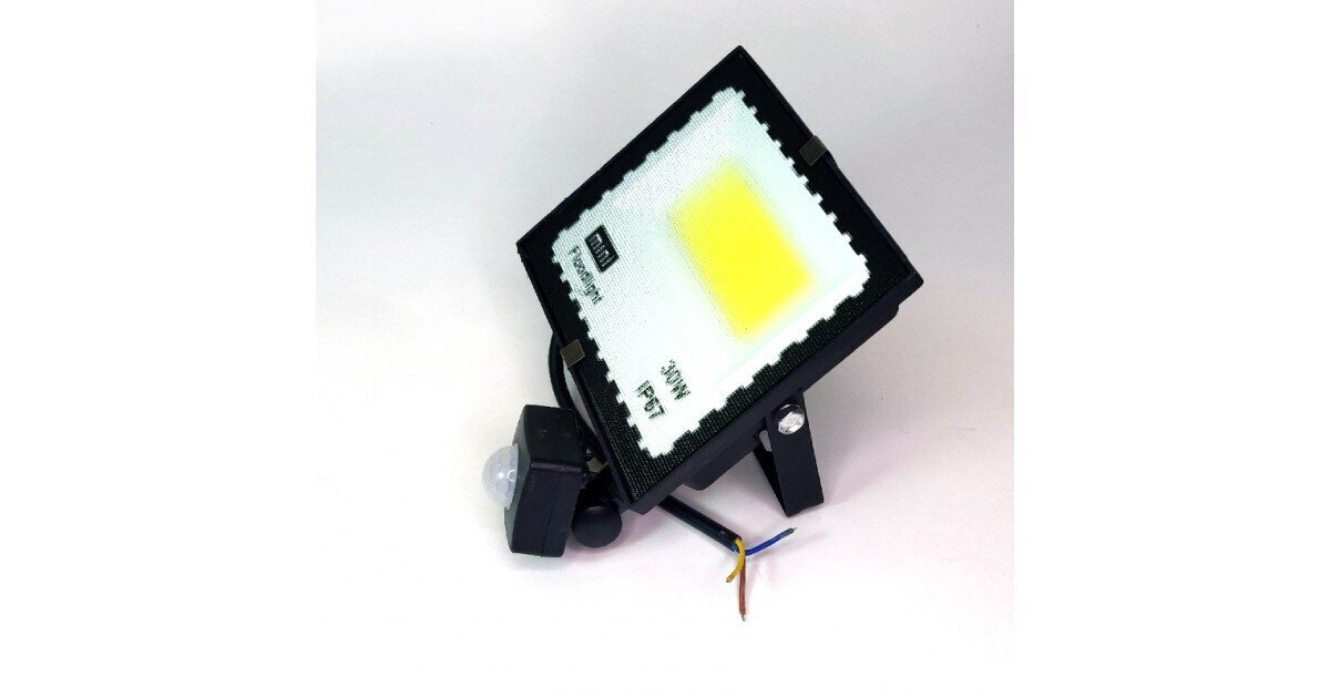 30W LED prožektors ar kustības sensoru 6500k mINI IP67 cena un informācija | Āra apgaismojums | 220.lv