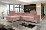 Stūra dīvāns Eridano, gaiši rozā