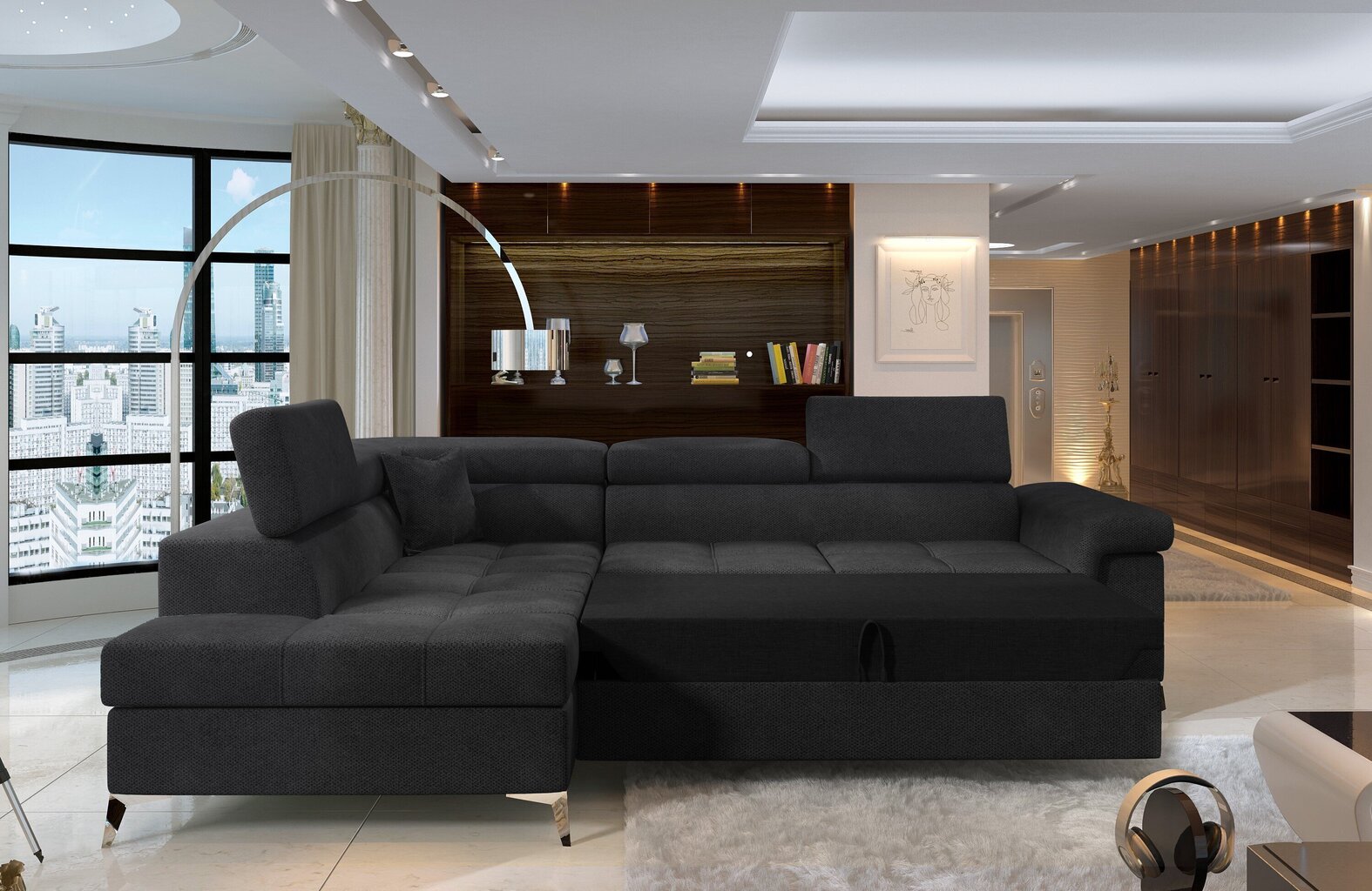 Stūra dīvāns Eridano, brūns цена и информация | Stūra dīvāni | 220.lv