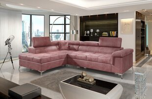 Stūra dīvāns Eridano, rozā cena un informācija | Stūra dīvāni | 220.lv