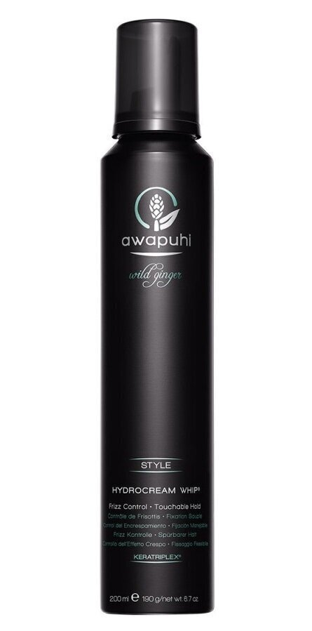 Apjomu piešķirošas matu putas Paul Mitchell Awapuhi Wild Ginger Hydrocream Whip 200 ml cena un informācija | Matu veidošanas līdzekļi | 220.lv