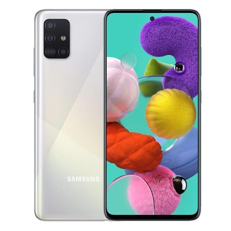 Samsung Galaxy A51, 128GB, Dual SIM, White cena un informācija | Mobilie telefoni | 220.lv