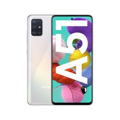 Samsung Galaxy A51, 128Гб, Dual SIM, White цена и информация | Мобильные телефоны | 220.lv