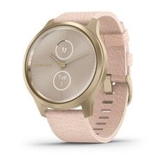 Viedais pulkstenis Garmin vivomove Style S/E, Light Gold Aluminum Case with Blush Pink Woven Nylon Band cena un informācija | Viedpulksteņi (smartwatch) | 220.lv