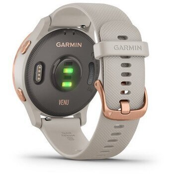 Viedais pulkstenis Garmin Venu, Rose Gold Stainless Steel Bezel with Light Sand Case and Silicone Band cena un informācija | Viedpulksteņi (smartwatch) | 220.lv