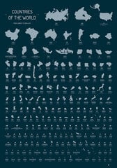 Skrāpēšanas plakāts "Countries of the World" cena un informācija | Pasaules kartes | 220.lv