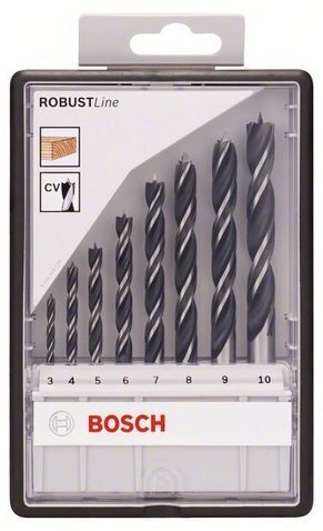 8-daļu urbju komplekts kokam Bosch Robust line 2607010533 cena un informācija | Rokas instrumenti | 220.lv