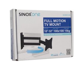 LED/LCD TV kronšteins SINOX SOB0140, 10"-32", melns cena un informācija | TV kronšteini | 220.lv