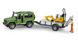 Kravas automašīna un ekskavators ar strādnieku Land Rover Bruder, BR-02593 cena un informācija | Rotaļlietas zēniem | 220.lv