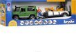 Kravas automašīna un ekskavators ar strādnieku Land Rover Bruder, BR-02593 cena un informācija | Rotaļlietas zēniem | 220.lv