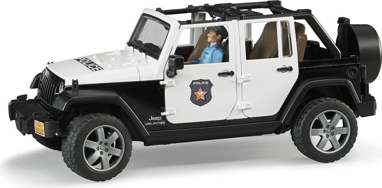 Policijas automašīna Jeep Wrangle Bruder, BR-02526 цена и информация | Rotaļlietas zēniem | 220.lv