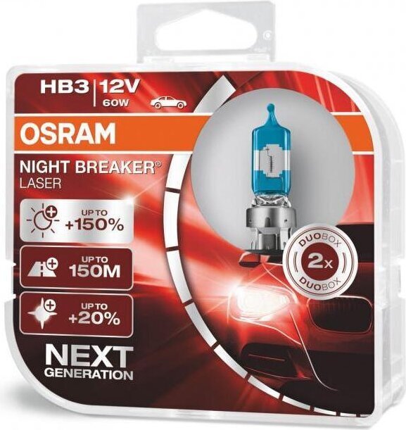 Auto spuldzes Osram Night Breaker Laser (Next Generation) HB3/9005, 2 gab. цена и информация | Auto spuldzes | 220.lv